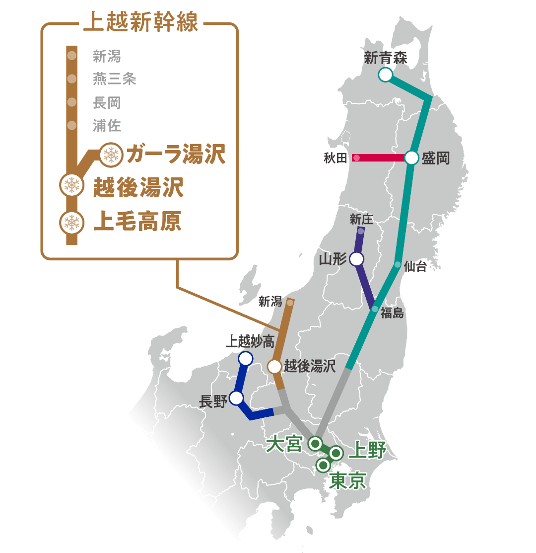 上越新幹線路線図